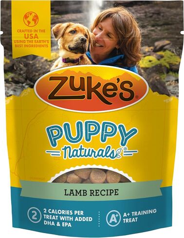 حقيبة Zuke's Puppy Naturals من مكافآت الجراء الناعمة للتدريب، مكافآت طبيعية للكلاب مع وصفة سمك السلمون - حقيبة 5.0 أونصة in Kuwait
