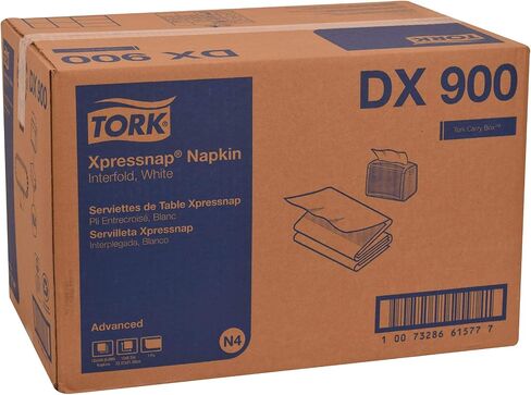 Tork Xpressnap® White Dispenser Napkin N4, Advanced, Interfold 1-ply, 13" x 8.5", 12 x 500 napkins, DX900 in Saudi Arabia