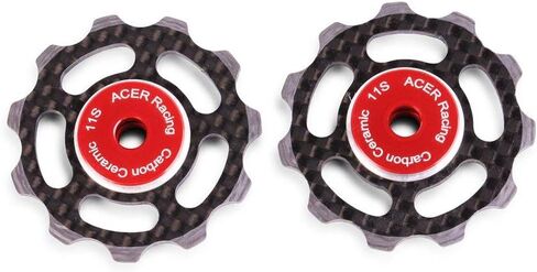ACER Racing Carbon Fiber Jockey Wheels with Ceramic Bearings for 11 Speed Derailleurs in Saudi Arabia