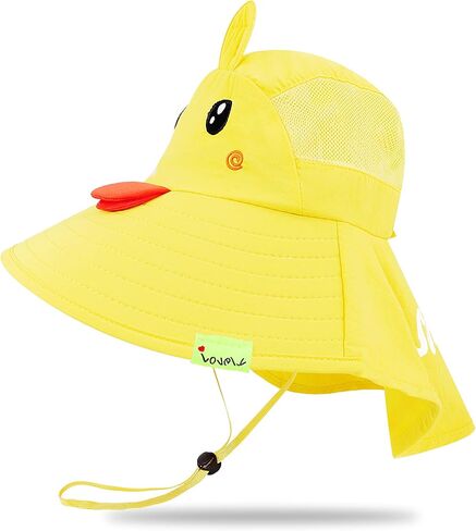 Bienvenu Kids UPF 50+ Sun Hat with Neck Flap, Fishing Beach Outdoor Bucket Hat, Girls Boys Summer Sun Protection Hat in Saudi Arabia