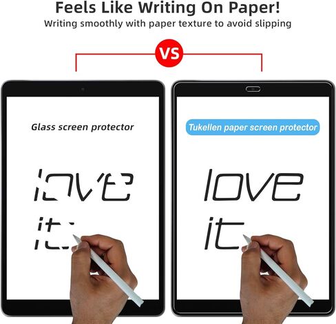 Tukellen Like Paper Screen Protector for iPad pro 12.9 Inch(2015/2017 Model, 1st/2nd Gen),Drawing Writing Like Paper, Anti Glare Scratch Resistant Matte PET Film,Compatible with apple pencil (2 Pack) in Saudi Arabia