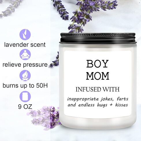 شمعة Lovearth Boy Mom، هدايا Boy Mom، هدايا عيد الأم للأمهات الصبي، أم الأولاد، هدايا أمي الجديدة، هدايا استحمام الطفل الجديد، عيد ميلاد مضحك، هدايا الاسترخاء لأمي، أم الأولاد، أمي لتكون in Kuwait