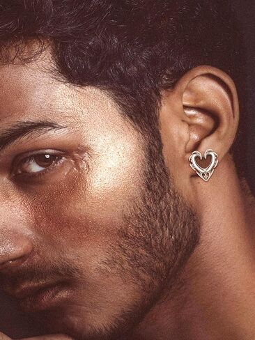 PiercingJ 2 قطعة سدادات الأذن على شكل قلب مزدوجة أنفاق الأذن المتوهجة أقراط هيبوالرجينيك المتوسع نقالة ثقب الجسم مجوهرات 0G 00G in Saudi Arabia