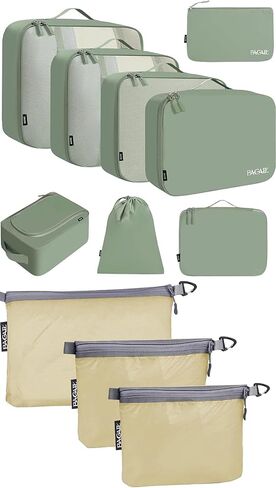 BAGAIL 8 Set Packing Cubes Luggage Packing Organizers and 3Bagail Ultralight Zipper Pouch in Saudi Arabia