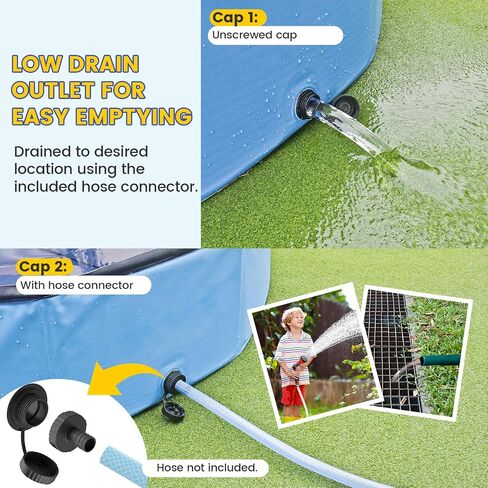 Foldable Dog Pool, 37" Pools for Kids, Puppy Bath Tub for Small Dog, Non-Slip Swimming Pools for Toddlers 1-3, Portable Tub for Kids Doggie Collapsible Wading Pool for Backyard in Saudi Arabia