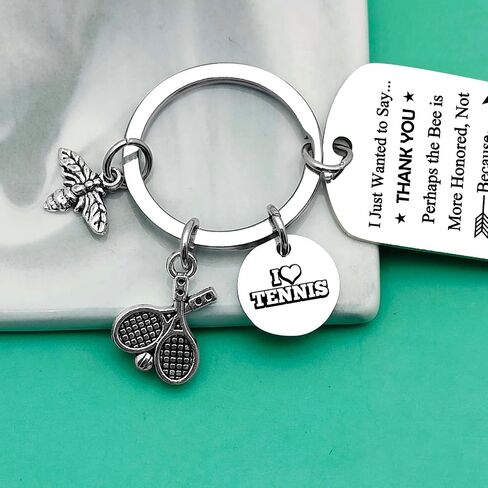 Baipilu Tennis Keychain Gift Thank You Gift Keychain for Tennis Lover Appreciation Gift for Tennis Coach Keyring in Saudi Arabia