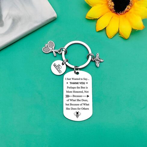 Baipilu Tennis Keychain Gift Thank You Gift Keychain for Tennis Lover Appreciation Gift for Tennis Coach Keyring in Saudi Arabia
