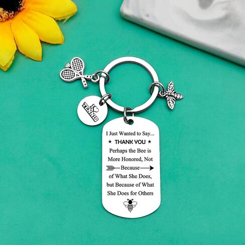 Baipilu Tennis Keychain Gift Thank You Gift Keychain for Tennis Lover Appreciation Gift for Tennis Coach Keyring in Saudi Arabia