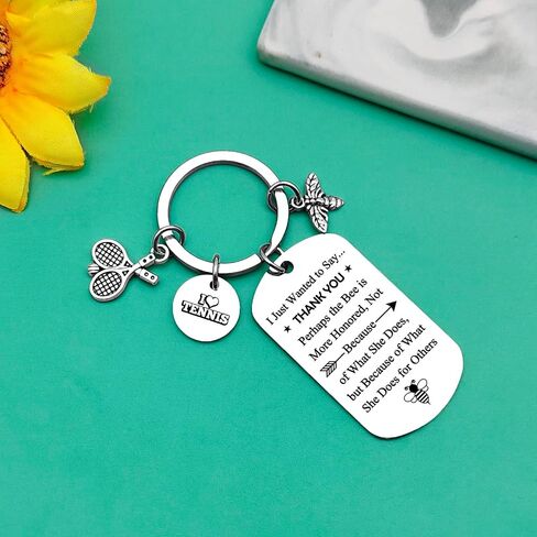 Baipilu Tennis Keychain Gift Thank You Gift Keychain for Tennis Lover Appreciation Gift for Tennis Coach Keyring in Saudi Arabia