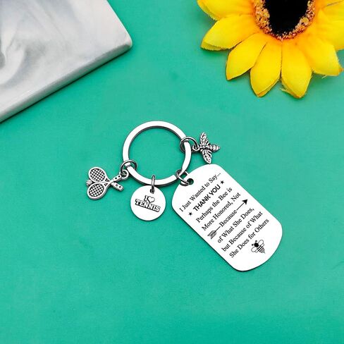 Baipilu Tennis Keychain Gift Thank You Gift Keychain for Tennis Lover Appreciation Gift for Tennis Coach Keyring in Saudi Arabia