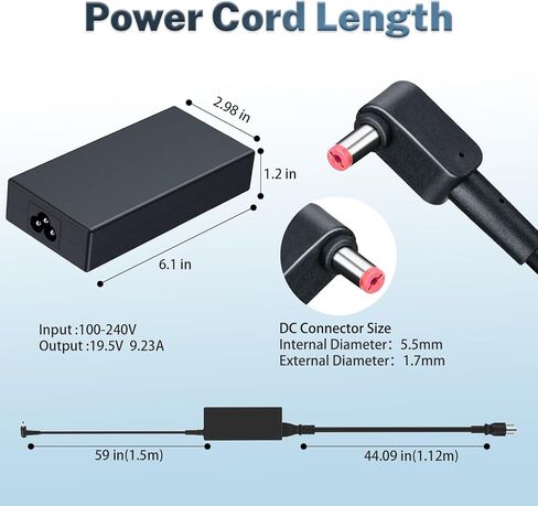 180W Nitro 5 Charger for Acer Nitro 5 N18C3 N18C4 AN515-31 AN515-41 ADP-180MB K 19.5V 9.23A Laptop Adapter in Kuwait