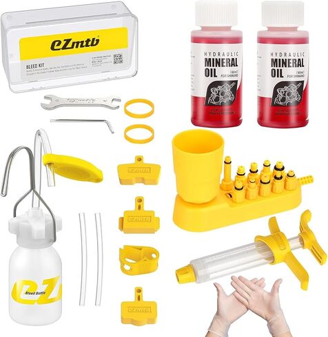 ROWYOU Brake Bleed Kit, Bicycle Bleeder Hydraulic Disc Brake Bleed Kit Tool Brake Bleed Kit for Shimano, TEKTRO Hydraulic Disc Brakes, Including High Performance Mineral Brake Fluid (120ml). in Saudi Arabia