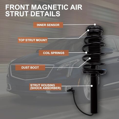 ممتص صدمات الهواء الأمامي VIGOR مع زنبرك متوافق مع كاديلاك XTS 2013-2019 مع دعامة تعليق هوائي للسيارة الكهربائية، رقم OEM 19300063، 22906209، 22962890 in Kuwait