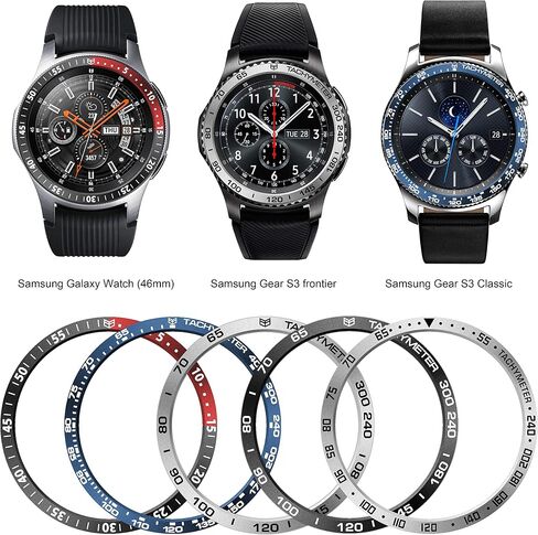 حلقة إطار ساعة Galaxy Watch المتوافقة من BaiHui مقاس 46 مم / حلقة إطار Galaxy Gear S3 Frontier وحلقة كلاسيكية، غطاء حماية حلقة إطار معدني من الألومنيوم لإكسسوار ساعة Galaxy (ألومنيوم-04) in Kuwait