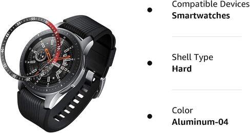 حلقة إطار ساعة Galaxy Watch المتوافقة من BaiHui مقاس 46 مم / حلقة إطار Galaxy Gear S3 Frontier وحلقة كلاسيكية، غطاء حماية حلقة إطار معدني من الألومنيوم لإكسسوار ساعة Galaxy (ألومنيوم-04) in Kuwait