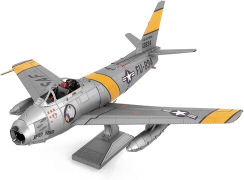 Fascinations Metal Earth F-86 Sabre Aircraft 3D Metal Model Kit Bundle with Tweezers in Saudi Arabia