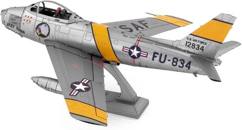 Fascinations Metal Earth F-86 Sabre Aircraft 3D Metal Model Kit Bundle with Tweezers in Saudi Arabia