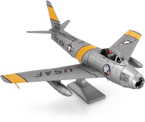 Fascinations Metal Earth F-86 Sabre Aircraft 3D Metal Model Kit Bundle with Tweezers in Saudi Arabia