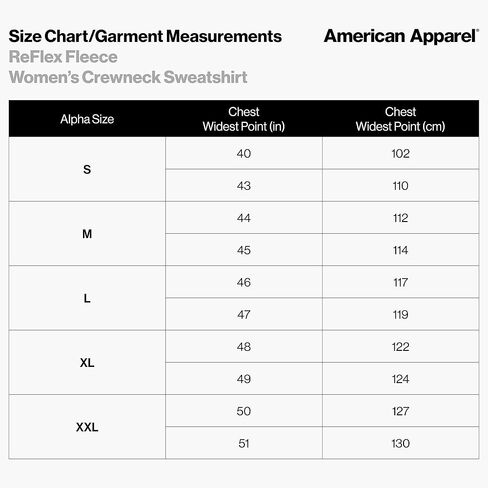 American Apparel Women's ReFlex Fleece Crewneck Sweatshirt, GRF494AA in Kuwait