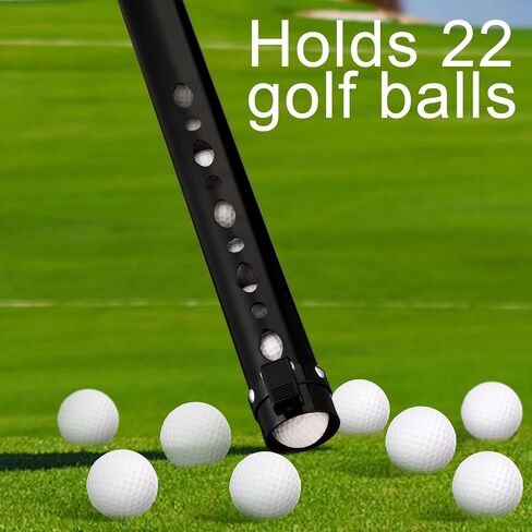 Leyndo 2 Pcs Golf Ball Retriever, 38 Inch Golf Ball Shagger Grabber, Aluminium Golf Ball Picker Upper Tube, Holds 22 Balls Golf Ball Collector, Golf Pickup Grab Tool and Golf Gift for Men Women in Saudi Arabia