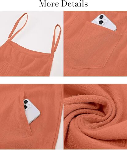 luvamia Overalls for Women Loose Fit Cotton Baggy Wide Leg Jumpsuits Casual Bib Palazzo Long Rompers Overall Vacation in Saudi Arabia