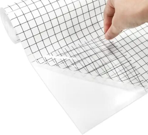 Frisco Craft Transfer Tape – Gray Alignment Grid Clear for Vinyl Shimmer Adhesive Vinyl, Strong Tack Cricut, Signs Stickers Decals Walls Doors (12 x 30) in Saudi Arabia