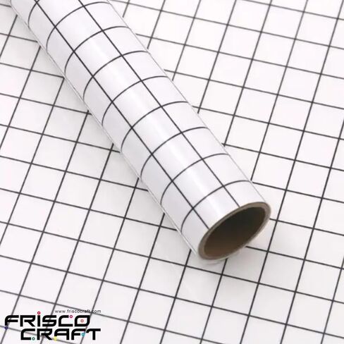Frisco Craft Transfer Tape – Gray Alignment Grid Clear for Vinyl Shimmer Adhesive Vinyl, Strong Tack Cricut, Signs Stickers Decals Walls Doors (12 x 30) in Saudi Arabia