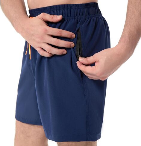 Sowllars Mens Swim Trunks with Compression Liner 5 Inch Boardshorts Quick Dry Swim Shorts Mens Bathing Suit in Saudi Arabia
