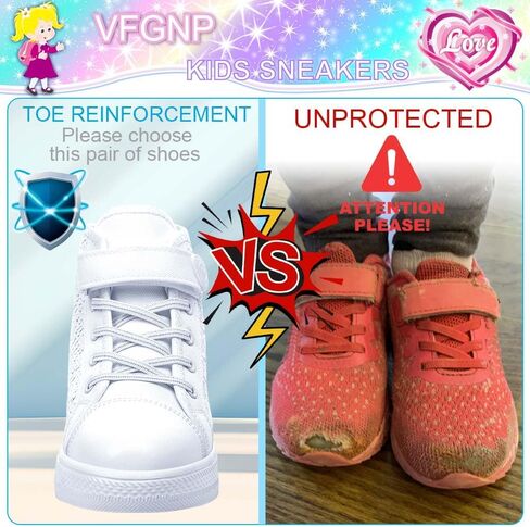 Sneakers for Girls, Kids Cute Fashion High Top Casual Canvas Sequin Shoes in Kuwait