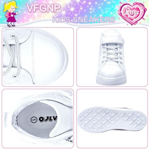 Sneakers for Girls, Kids Cute Fashion High Top Casual Canvas Sequin Shoes in Kuwait