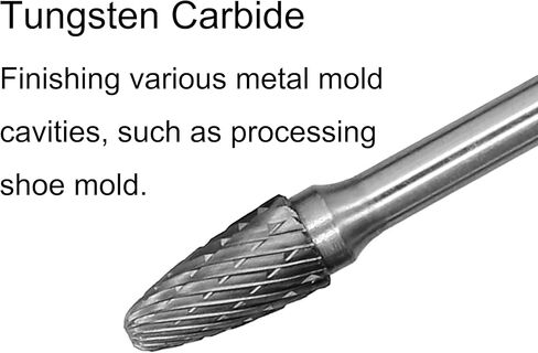 FX0818M06, 8mm Diameter Tungsten Carbide Rotary Files, 1/4" Shank, Double Cut Tree Shape Radius End Rotary Burrs Tool, for Wood Carving, Welding, Metal Carving Polishing, 2Pcs in Saudi Arabia