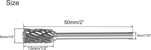 FX0818M06, 8mm Diameter Tungsten Carbide Rotary Files, 1/4" Shank, Double Cut Tree Shape Radius End Rotary Burrs Tool, for Wood Carving, Welding, Metal Carving Polishing, 2Pcs in Saudi Arabia