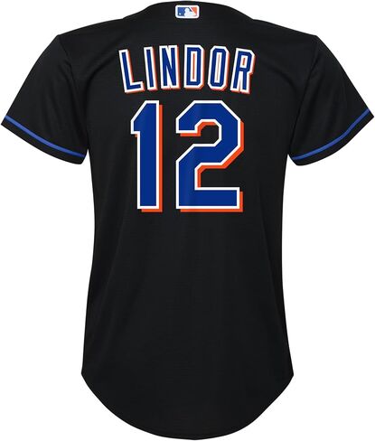 Francisco Lindor New York Mets MLB Kids 4-7 Black Alternate Player Jersey in Saudi Arabia