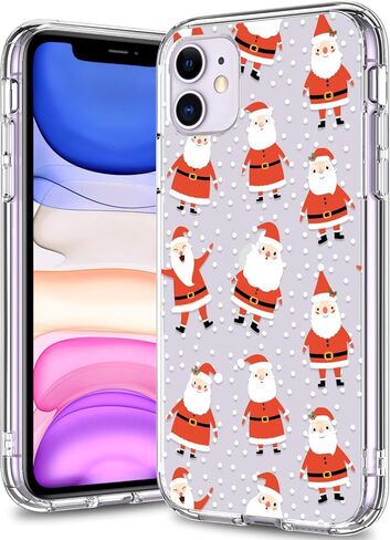 bicol for iPhone 11 Case with Screen Protector and Camera Lens Protector - Fashionable Flower Floral Designs for Women Girls - Shockproof Acrylic Clear Phone Cover 6.1" - Blooming Flowers in Kuwait