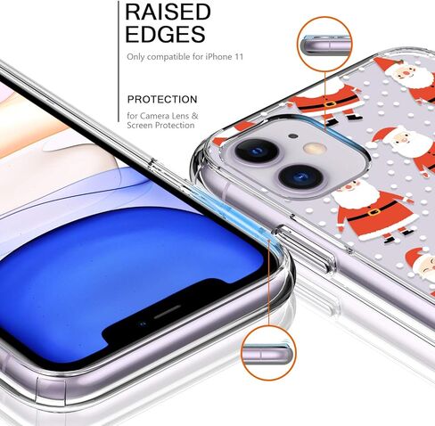 bicol for iPhone 11 Case with Screen Protector and Camera Lens Protector - Fashionable Flower Floral Designs for Women Girls - Shockproof Acrylic Clear Phone Cover 6.1" - Blooming Flowers in Kuwait