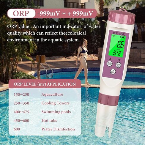 PH Meter 7-in-1 Tds Meter/Salinity Tester/pH Meter/EC Meter/Orp Meter/S.G Meter/Temp ph Tester Digital,PH Meter for Water 0.01pH Accuracy,Tds Meter with ATC. in Saudi Arabia