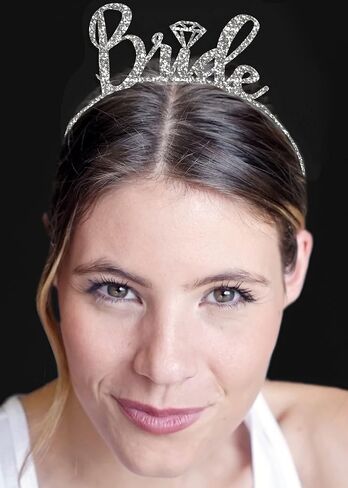 RhinestoneSash Bride Veil Bachelorette Party - Short White Bridal Veils for Women Wedding - Bride to Be Outfit Accessories in Kuwait