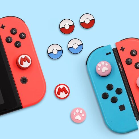 GreatStyler 16PCS Silicone Thumb Grips Caps Cute Joystick Covers Soft Compatible with Nintendo Switch/OLED/Switch Lite, Controller Thumbstick Covers in Kuwait