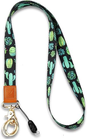 Yiflin Cool Neck Lanyard, Cute Keychain Holder for Women Men, Comfortable Long Strap with 2 Rings in Saudi Arabia