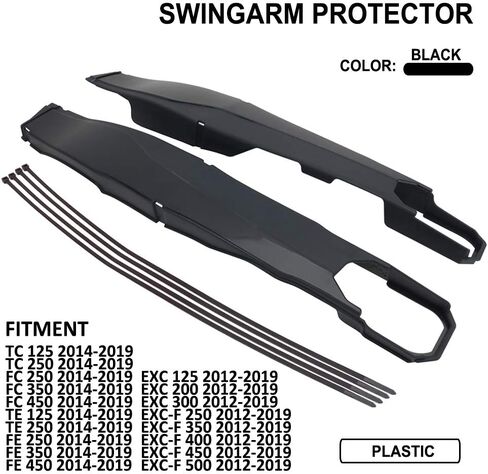 واقي ذراع متأرجح للدراجة النارية من AnXin لـ EXC125 EXC200 EXC300 EXC-F250 EXC-F350 EXC-F400 EXC-F450 EXC-F500 TC/FC125 FC250/350/450 TE125/250 FE250/350/450 - أسود in Kuwait