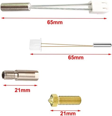 HzdaDeve 3D Printer Extruder Kit for Artillery Sidewinder X1 X2 Genius Heater Cartridge Thermistor NTC 100K Nozzle 1.75mm Filament in Saudi Arabia