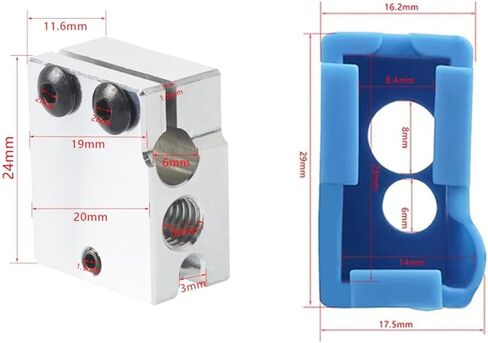 HzdaDeve 3D Printer Extruder Kit for Artillery Sidewinder X1 X2 Genius Heater Cartridge Thermistor NTC 100K Nozzle 1.75mm Filament in Saudi Arabia