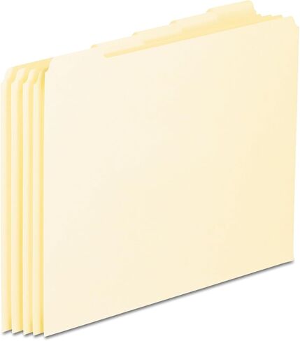 Pendaflex PFXEN205 Blank Tab File Guides, 18 pt. Manila, 1/5 Cut, Letter Size, 100/box in Saudi Arabia