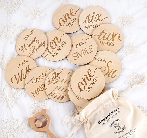 HOUÍSM Baby Monthly Milestone Cards with Birth Sign, Pregnancy Announcement Newborn Photoshoot Props and Baby Shower Gifts for Boys and Girls in Saudi Arabia