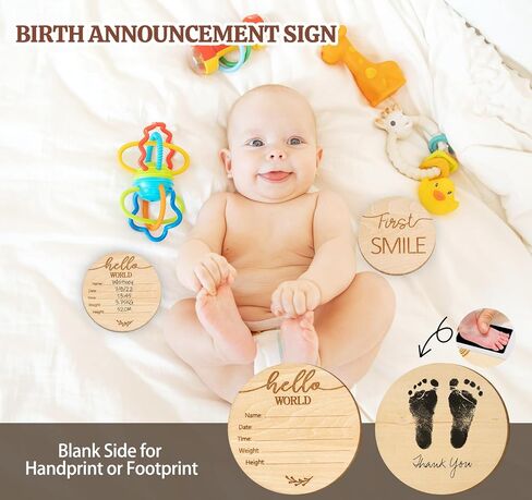 HOUÍSM Baby Monthly Milestone Cards with Birth Sign, Pregnancy Announcement Newborn Photoshoot Props and Baby Shower Gifts for Boys and Girls in Saudi Arabia