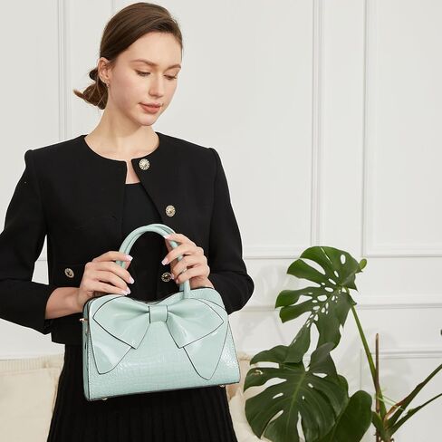 Women Handbag Purse Top Handle Shoulder Crossbody Bag with Bow Design in Saudi Arabia