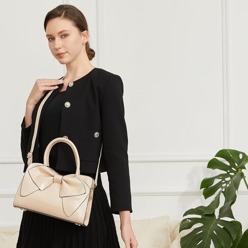 Women Handbag Purse Top Handle Shoulder Crossbody Bag with Bow Design in Saudi Arabia