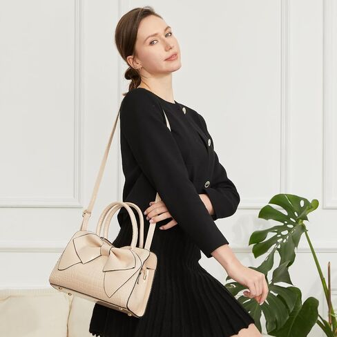 Women Handbag Purse Top Handle Shoulder Crossbody Bag with Bow Design in Saudi Arabia