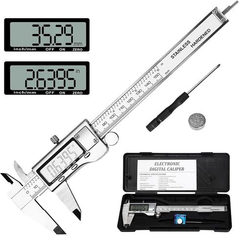 Digital Caliper,Caliper Measuring Tool,Dial Caliper 6 inch,Caliper Tools,Vernier Caliper Industrial Stainless Steel Digital,Digital Caliper Measuring Tool,Large LCD Screen in Saudi Arabia