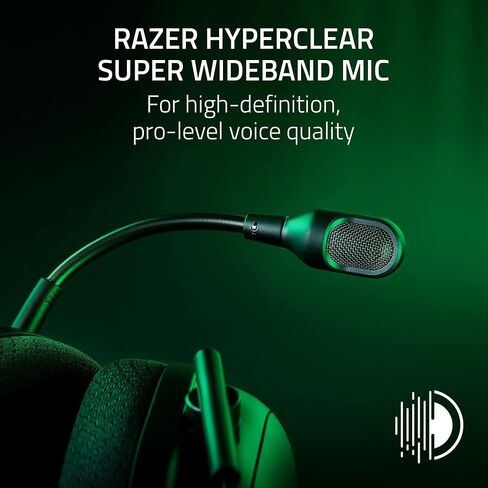 سماعة الألعاب اللاسلكية Razer BlackShark V2 Pro للكمبيوتر الشخصي، PS5، PS4، Switch، 2.4 جيجا هرتز RF، بلوتوث، سماعة رأس HyperClear Super Wideband Mic، أغطية أذن عازلة للضوضاء، عمر بطارية 70 ساعة - أسود (متجدد) in Saudi Arabia